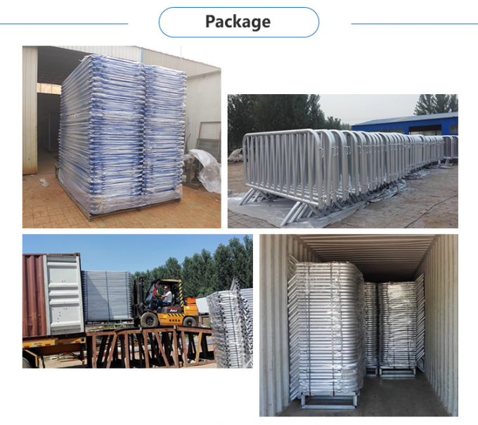 Zrównoważony samochód 47" Metalowe bariery tłumu tymczasowy płot basenu 8