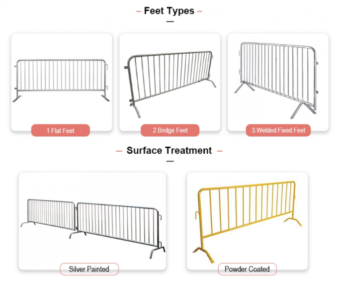 Zrównoważony samochód 47" Metalowe bariery tłumu tymczasowy płot basenu 1