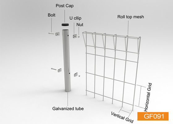 jakość  Roll Top Welded Wire Garden Fence fabryka