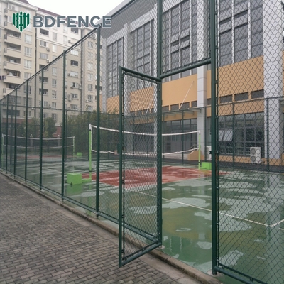 8 Ft Chain Link Ogrodzenie PVC powlekany Czarny Winyl Cyclone Żelazny Drut Mesh Metalowy Ogrodzenie Do Zewnętrznego Ogrodu Panel Ogrodu