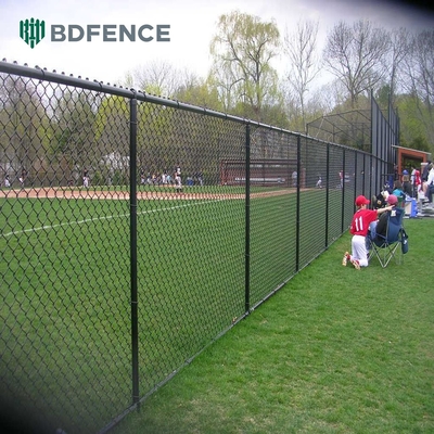 8 Ft Chain Link Ogrodzenie PVC powlekany Czarny Winyl Cyclone Żelazny Drut Mesh Metalowy Ogrodzenie Do Zewnętrznego Ogrodu Panel Ogrodu