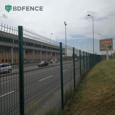 Wysokiej jakości ocynkowane stalowe metalowe PVC powlekane 3d v zgięte zakrzywione ogrodowe panelo z spawaną siatką drukową