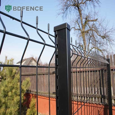 Bezpieczeństwo Skrzywione metalowe pvc powłoka powlekane 3d spawane płyty ogrodzeniowe sieci drutowej