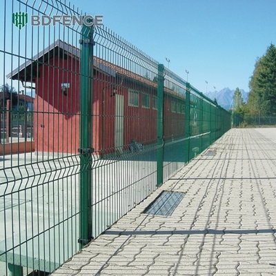 Bezpieczeństwo Skrzywione metalowe pvc powłoka powlekane 3d spawane płyty ogrodzeniowe sieci drutowej