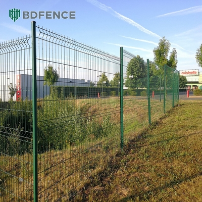 3mm 3d Panel ogrodzenia powlekane granica zielona ogród sieci drutowej ogrodzenie z fałdami V