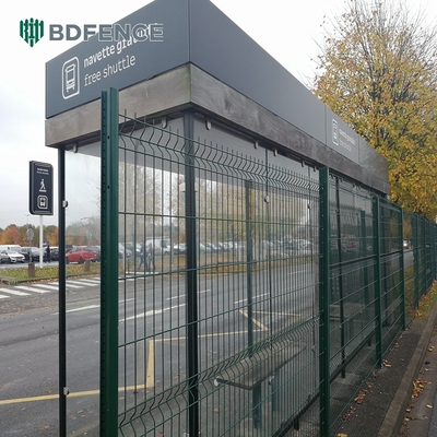 3mm 3d Panel ogrodzenia powlekane granica zielona ogród sieci drutowej ogrodzenie z fałdami V