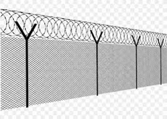 8 Ft Galwanizowany PVC powlekany Cyclone Wire Mesh Chain Link Fence Roll For Philippines
