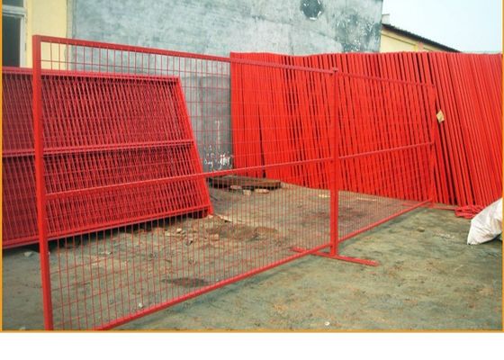Standardowe na rynku amerykańskim 6 x 12 stóp galwanizowane tymczasowe płyty ogrodzeniowe z łańcuchem łącznikowym dla placu budowy