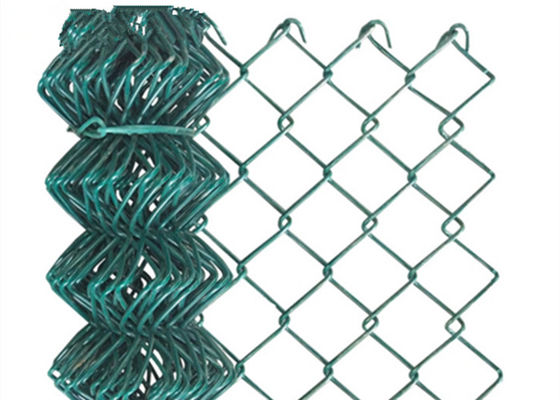 Tennis Court Galwanizowany Chainlink Ogrodzenie Cyclone Wire Diamond Mesh Czarny Pvc powlekany 6ft 8ft Mesh Otwarcie 50*50mm