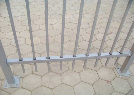 Ogrodzenie rurowe ze stali walcowanej o wysokości 6 stóp Trwałe prefabrykowane Certyfikowane ISO9001