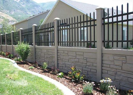 Ocynkowane rury malowane proszkowo metalowe ogrodzenie ogrodowe o wysokości 1200 mm-2400 mm