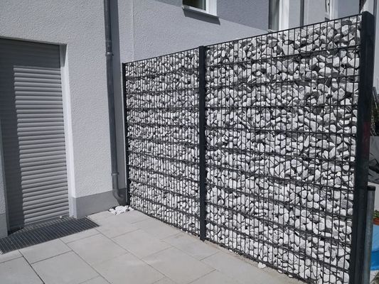 Gabionowe ściany oporowe powlekane PCV