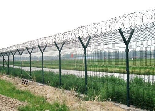 Malowane proszkowo na zielono 358 Prison Anti Climb Security Ogrodzenie